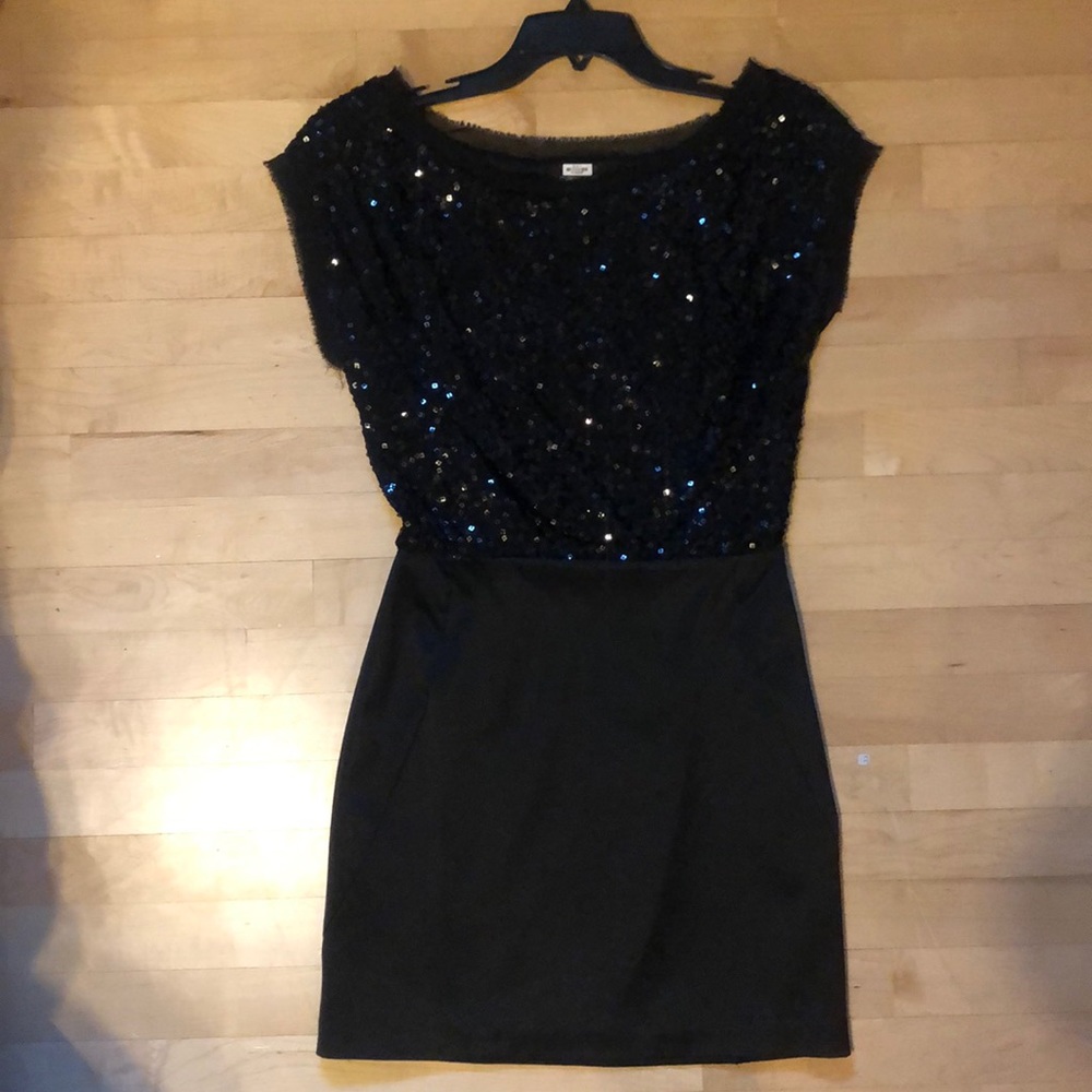 Max and Cleo Black Sequin Dress